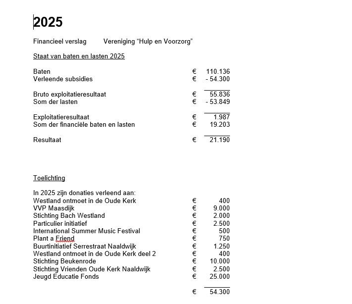 2025 financieel jaarverslag website